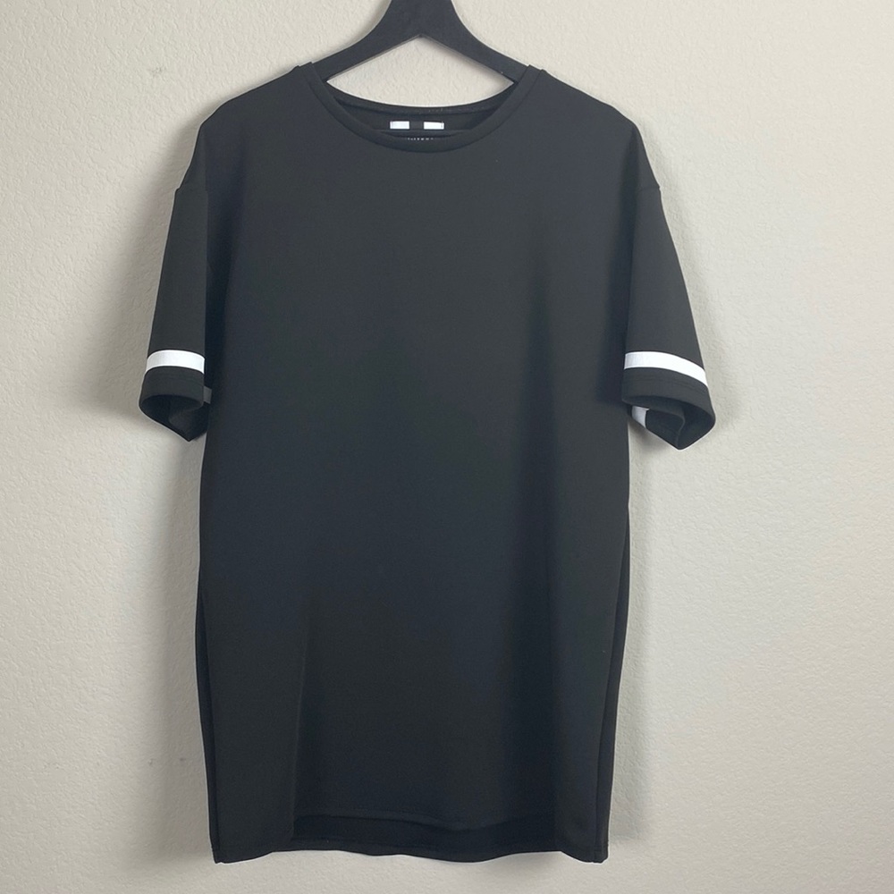 Topman Oversized Black Scuba Graphic Tee